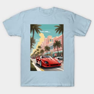 Italian F40 Classic Car Poster T-Shirt